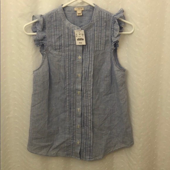 J. Crew Tops - Vertical Stripe J. Crew Top size 2